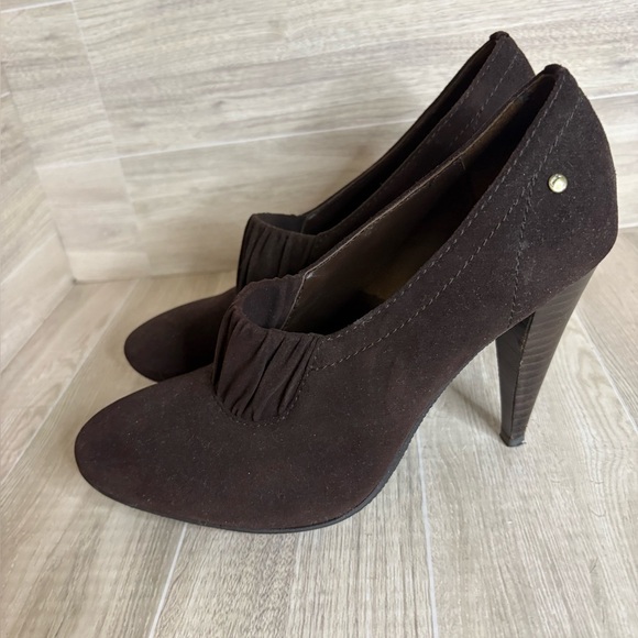 Coach Andra Oxford Pumps Size 5.5 Brown Suede - Picture 5 of 10